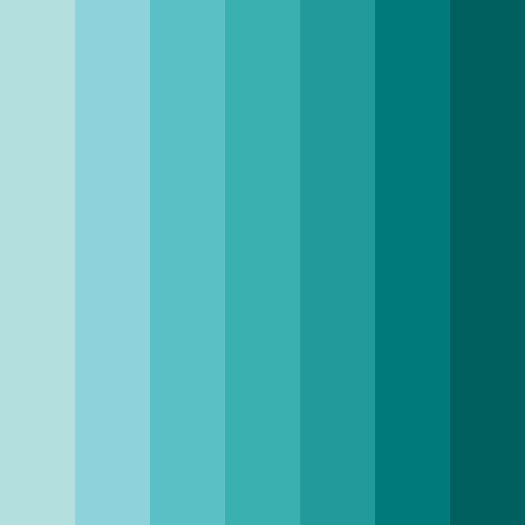 Download teal ocean vibe color palette PNG image (square)