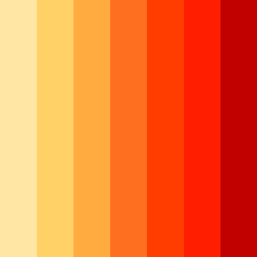 Download vibrant orange color palette PNG image (square)