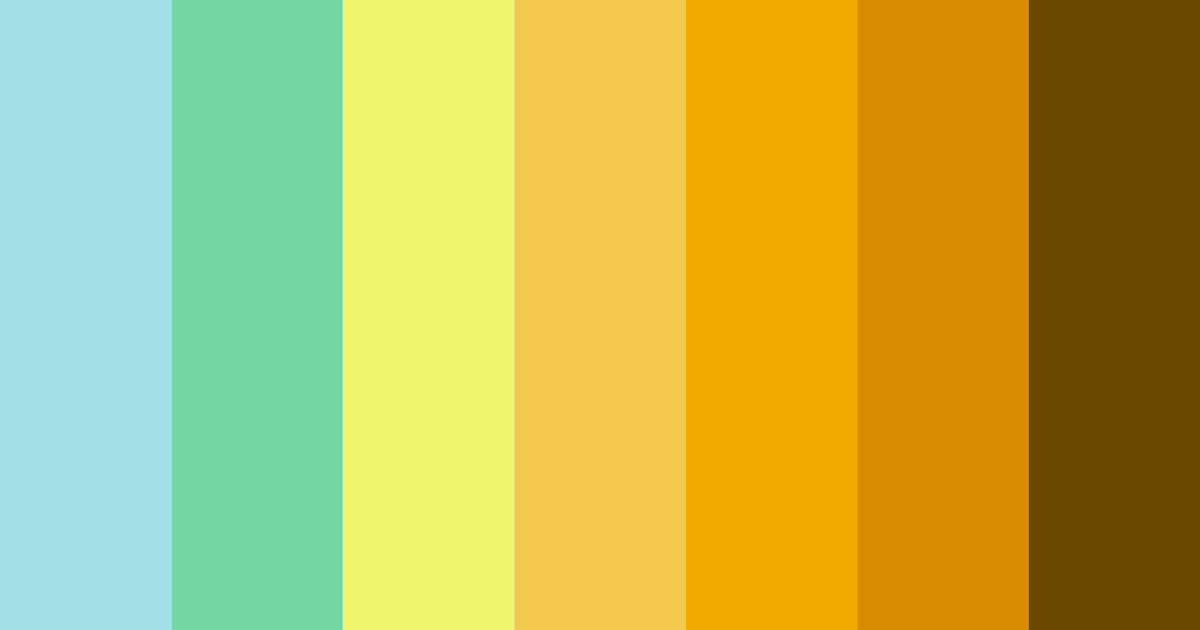 Download blue green yellow color palette PNG image (landscape)