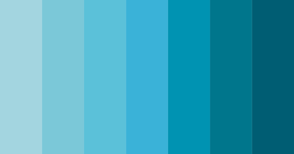 Download blue ocean shades color palette PNG image (landscape)