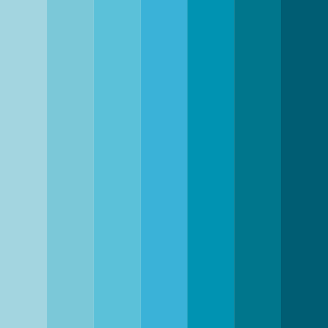 Download blue ocean shades color palette PNG image (square)