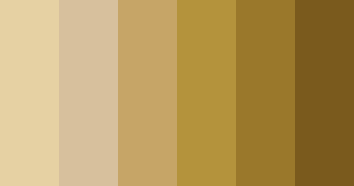 Download shades of gold color palette PNG image (landscape)