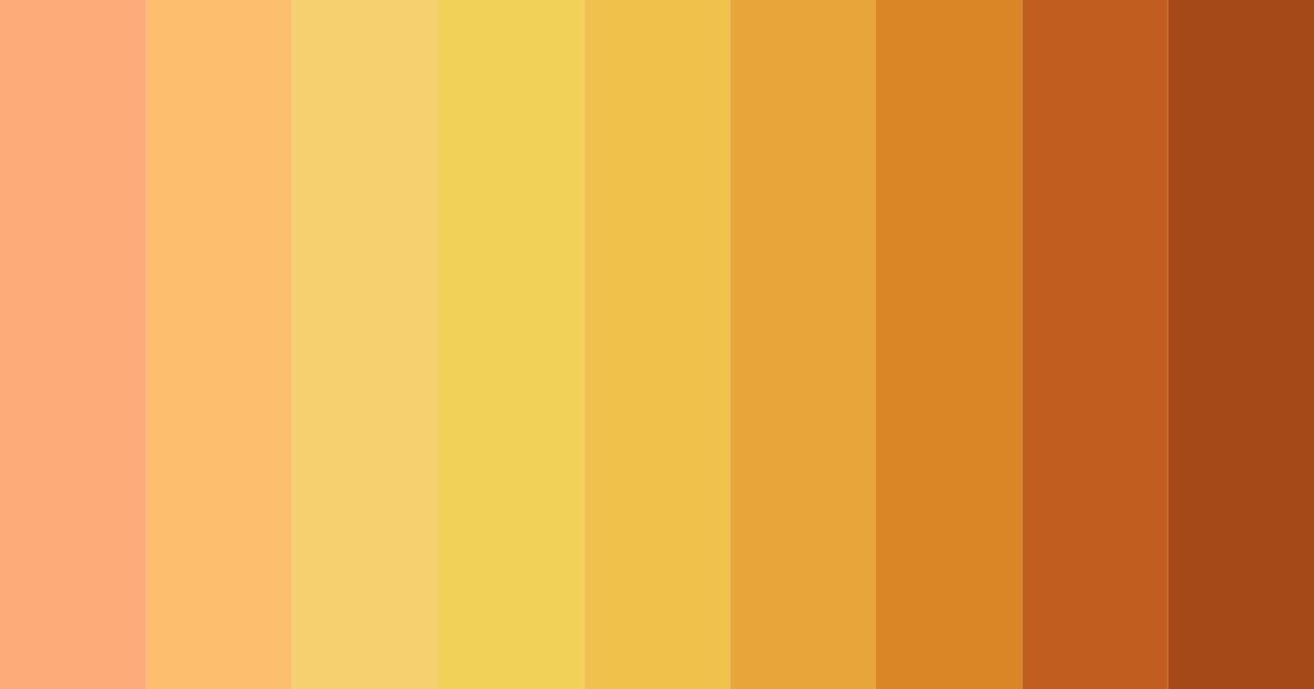 Download orange sunset color palette PNG image (landscape)