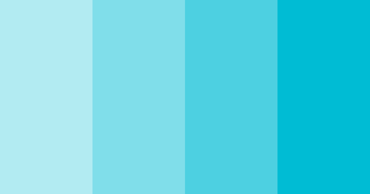 Download aqua serenity color palette PNG image (landscape)