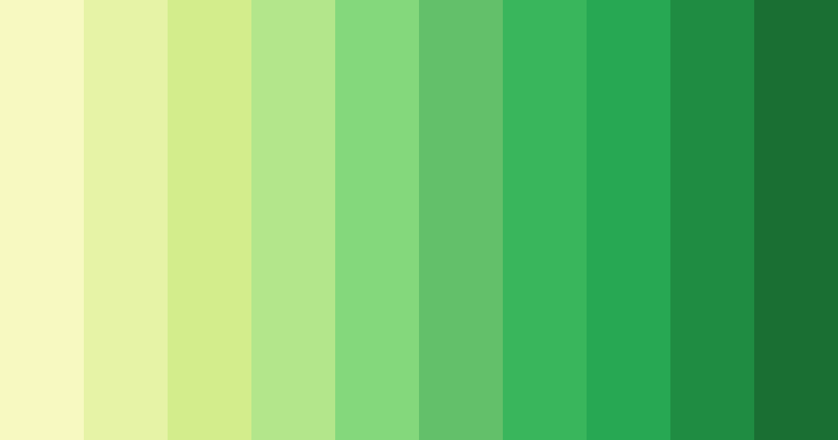 Download green shades color palette PNG image (landscape)