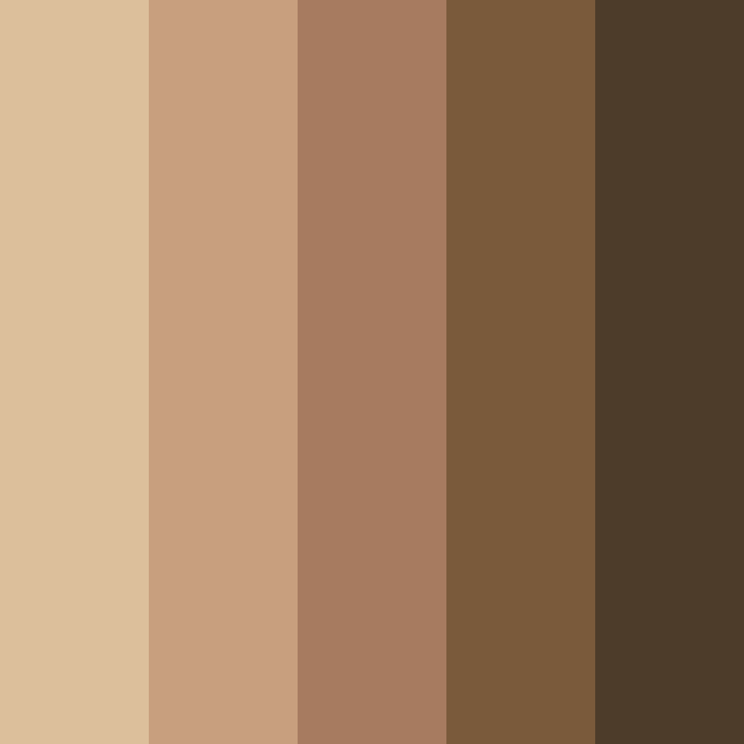 Download warm brown color palette PNG image (square)