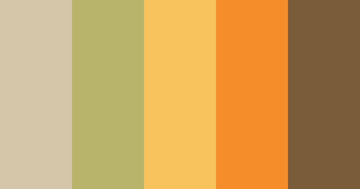 Download olive orange sunset color palette PNG image (landscape)