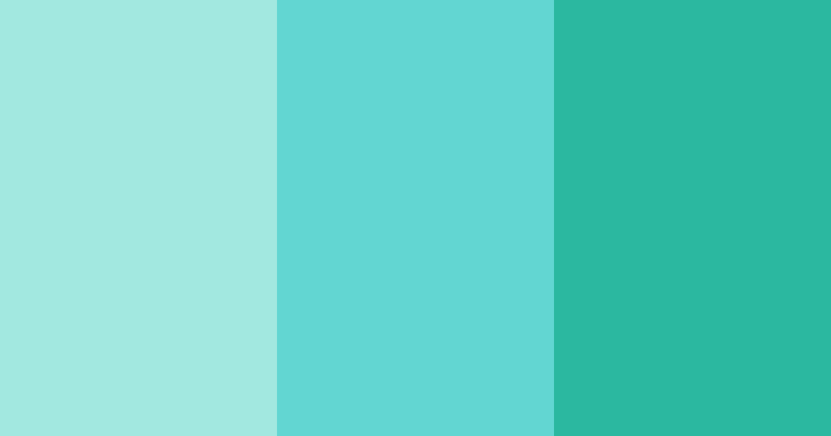 Download shades of cyan green color palette PNG image (landscape)