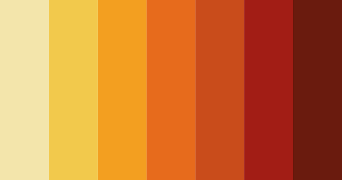 Download shades of orange color palette PNG image (landscape)