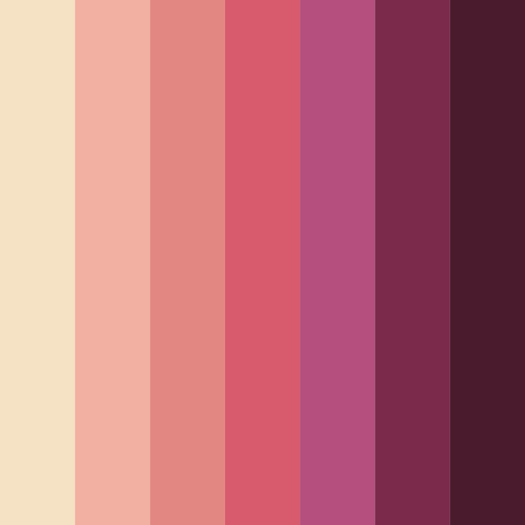 Download nostalgic rose color palette PNG image (square)