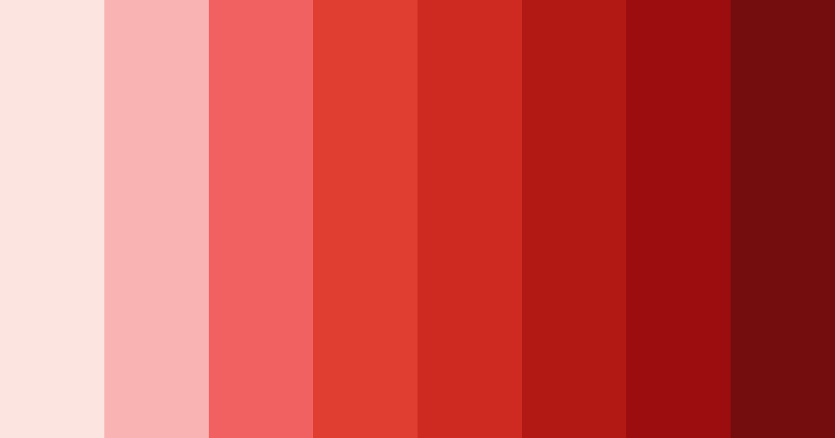 Download red shades color palette PNG image (landscape)