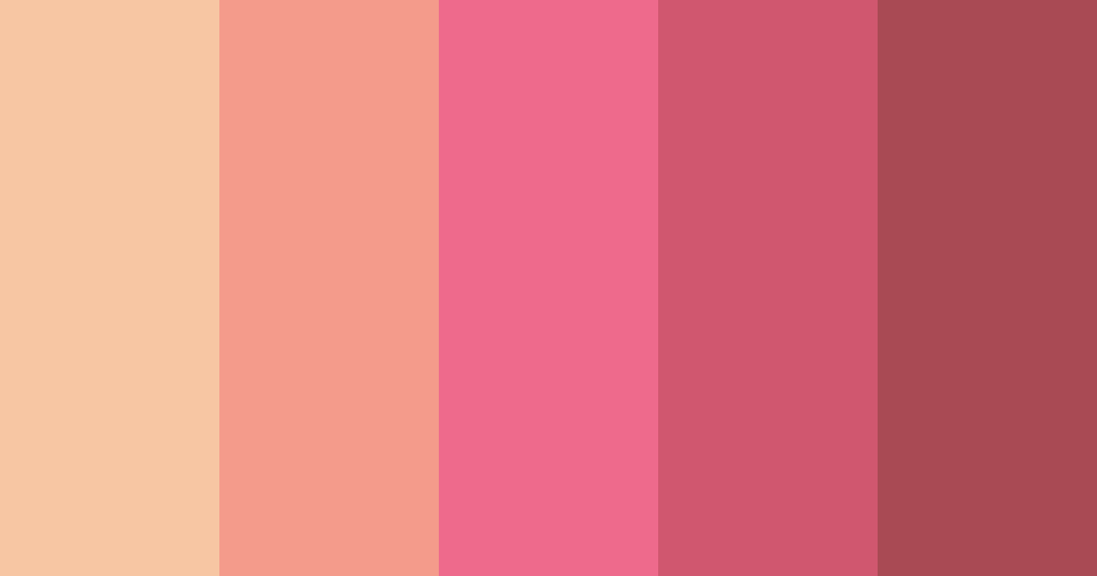 Download shades of pink color palette PNG image (landscape)