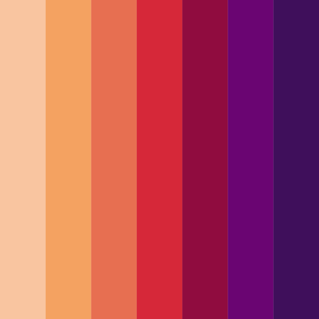 Download shades of red color palette PNG image (square)