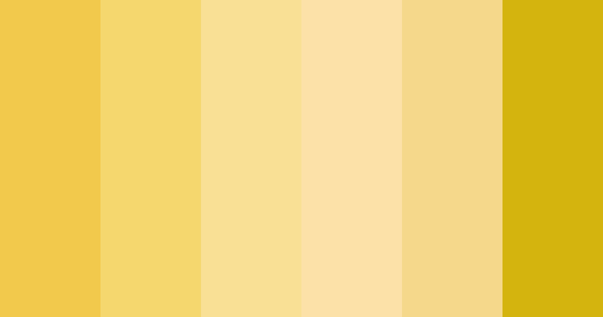 Download yellow sunshine color palette PNG image (landscape)