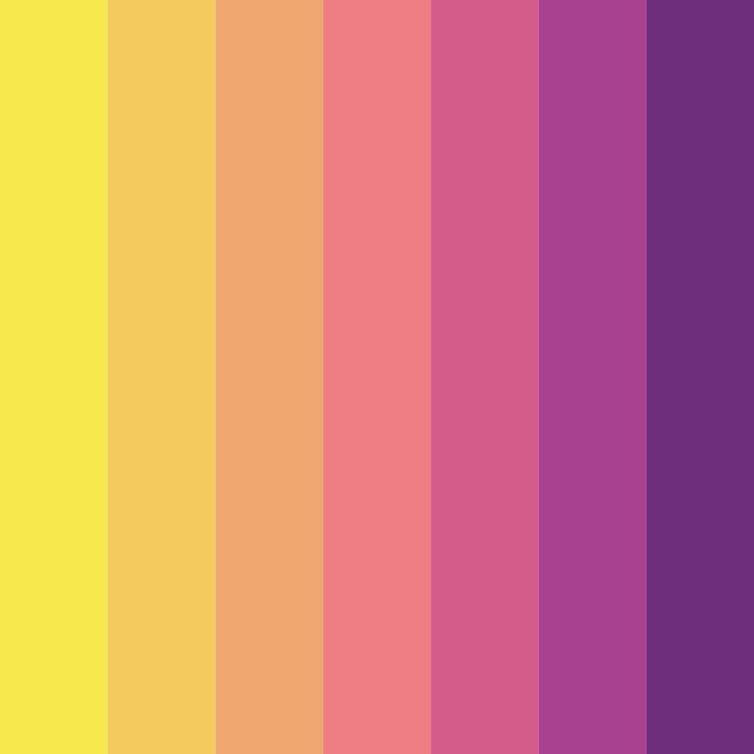 Download shades of yellow and pink color palette PNG image (square)