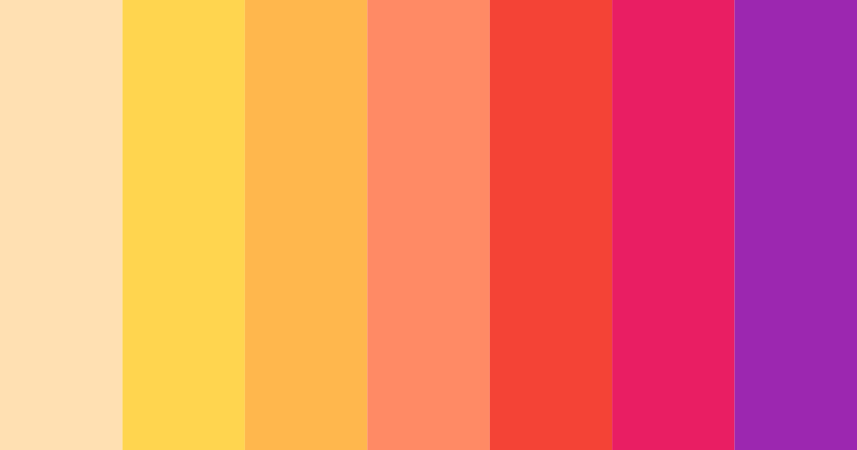 Download warm sunset color palette PNG image (landscape)