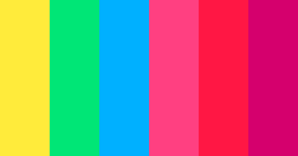 Download neon yellow color palette PNG image (landscape)