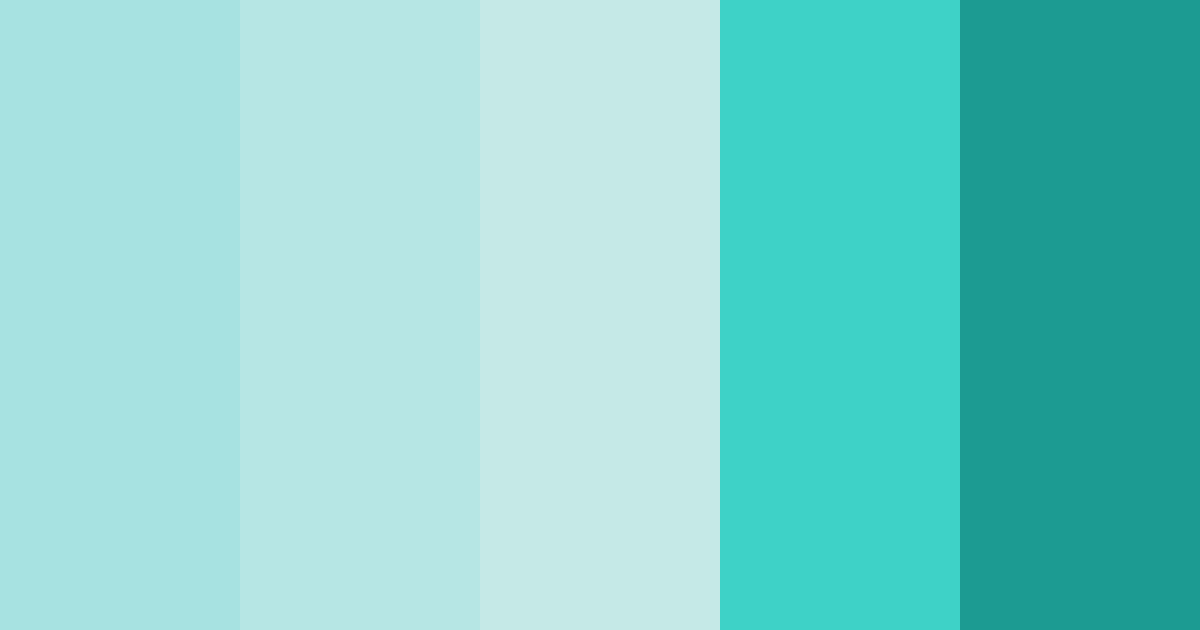 Download teal breeze color palette PNG image (landscape)