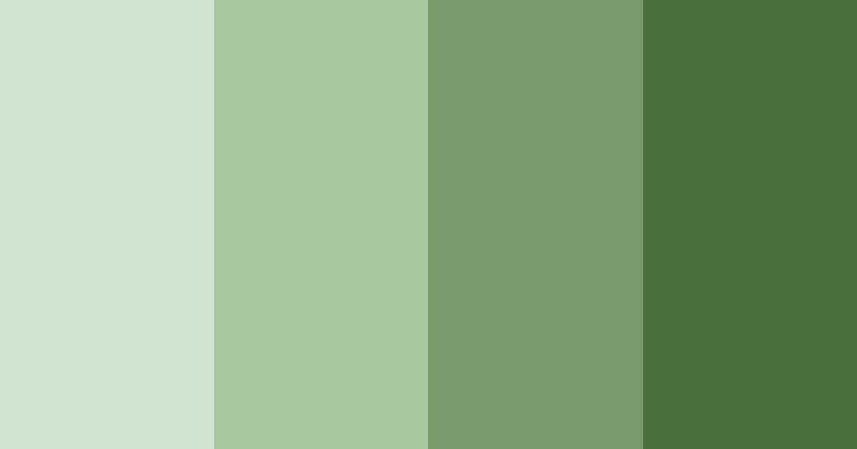 Download shades of olive green color palette PNG image (landscape)