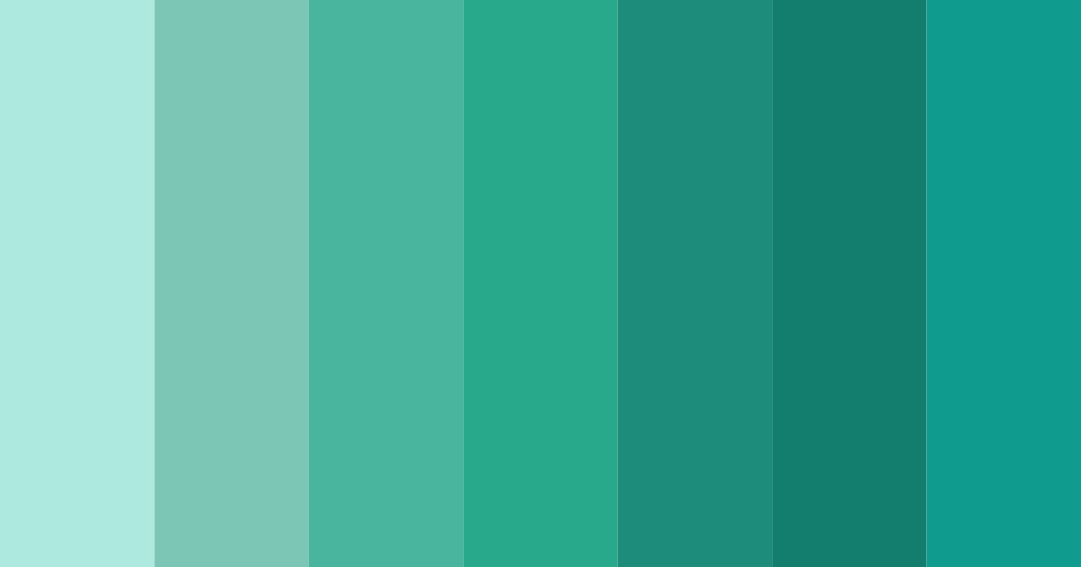 Download teal tranquility color palette PNG image (landscape)