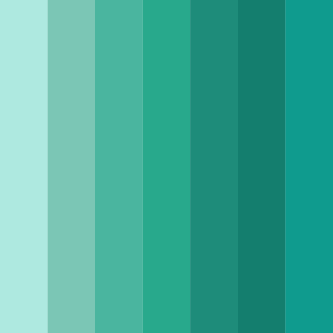 Download teal tranquility color palette PNG image (square)