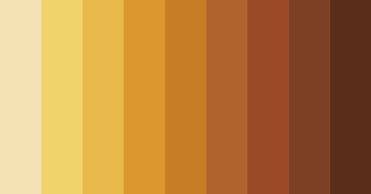 Download golden autumn ember color palette PNG image (landscape)