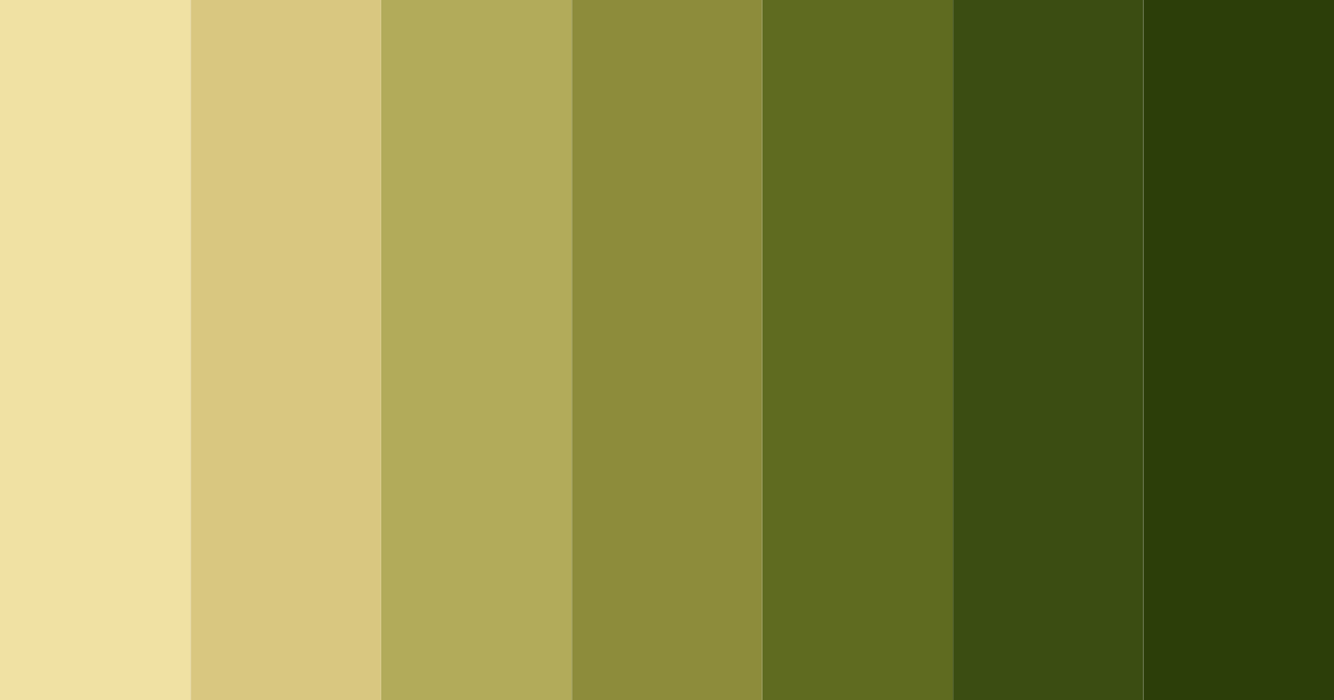 Download shades of yellow green color palette PNG image (landscape)