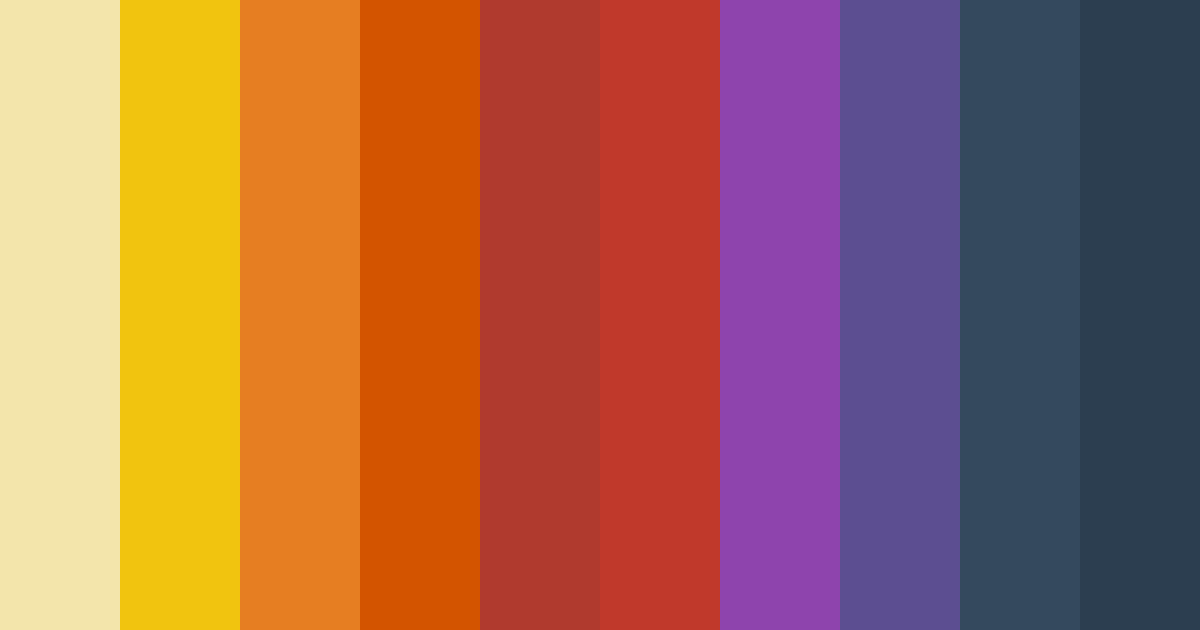 Download autumn sunset color palette PNG image (landscape)