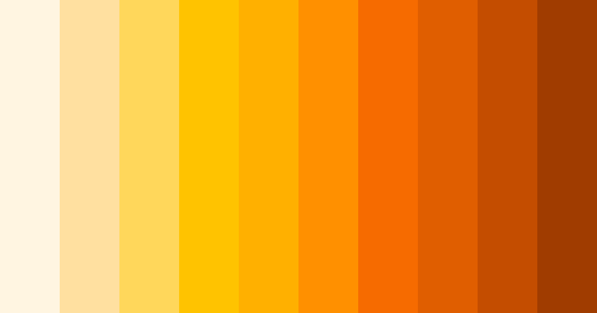 Download bright orange and yellow color palette PNG image (landscape)