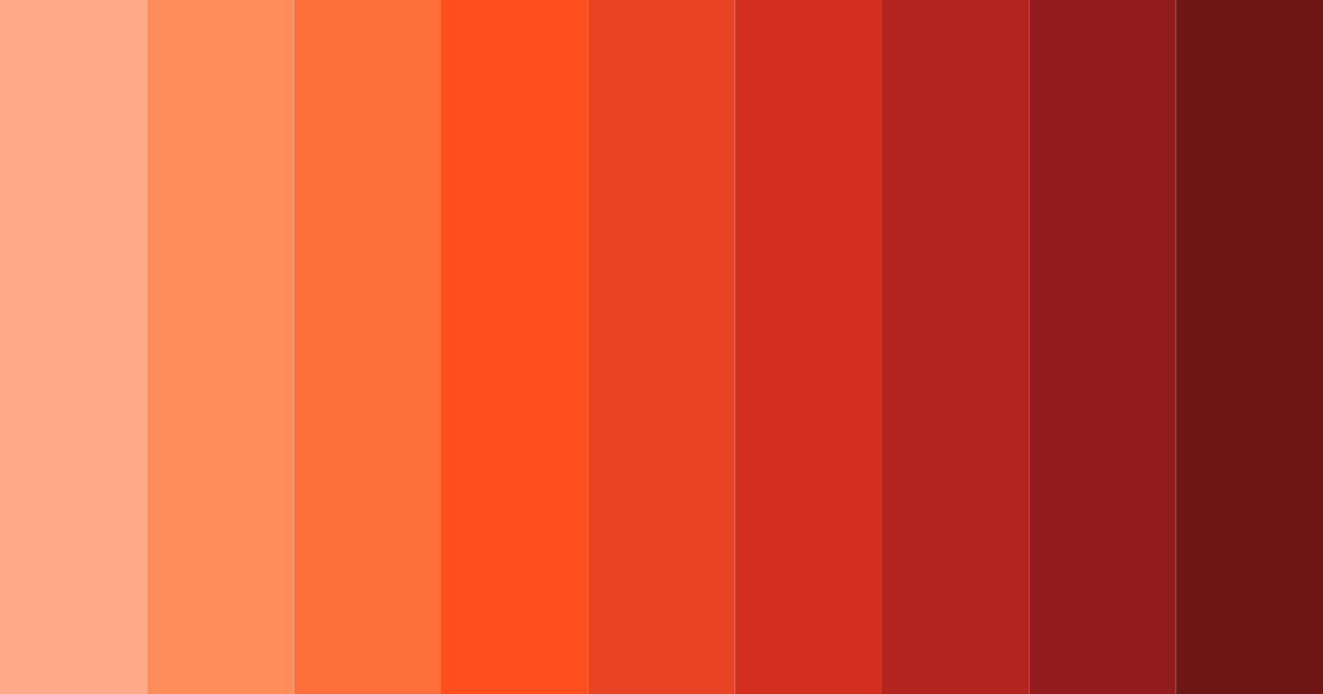 Download reddish orange sunset color palette PNG image (landscape)