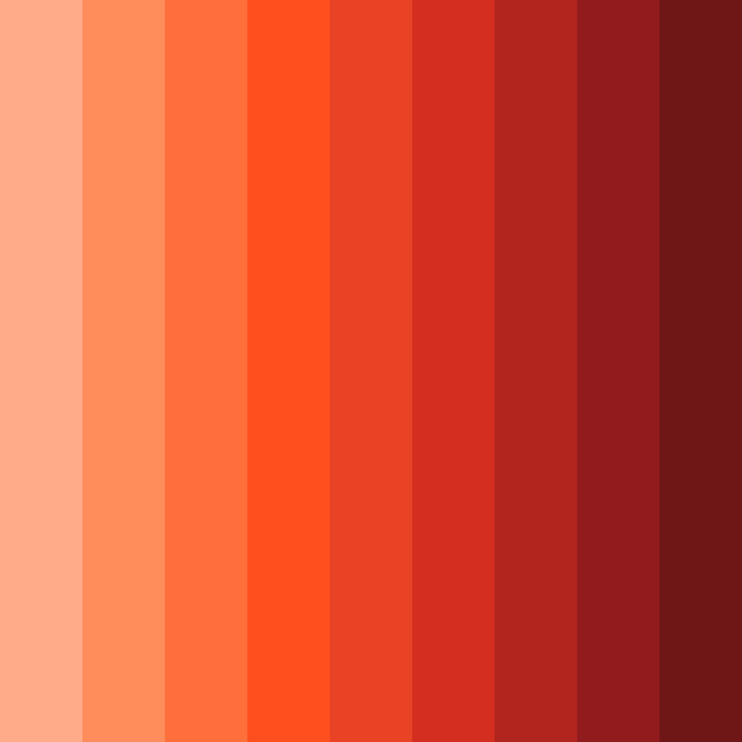 Download reddish orange sunset color palette PNG image (square)