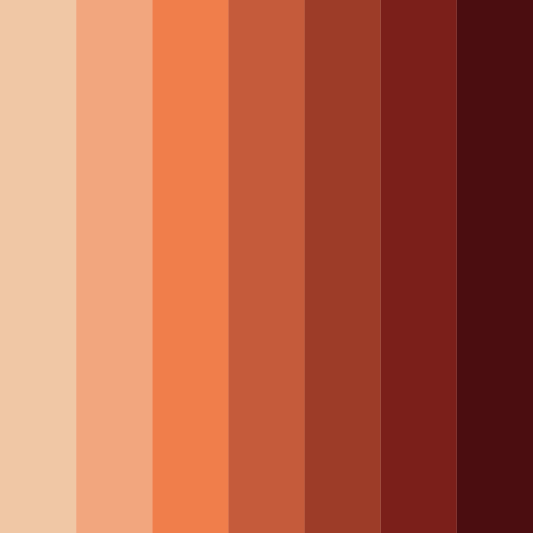 Download retro sunrise color palette PNG image (square)