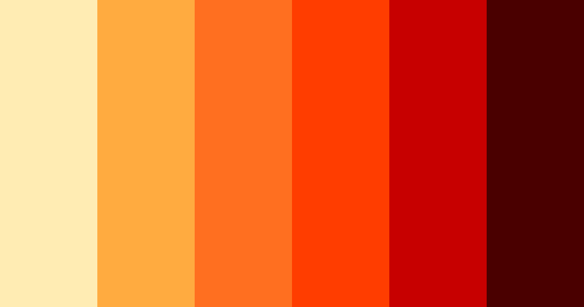 Download orange red sunset color palette PNG image (landscape)