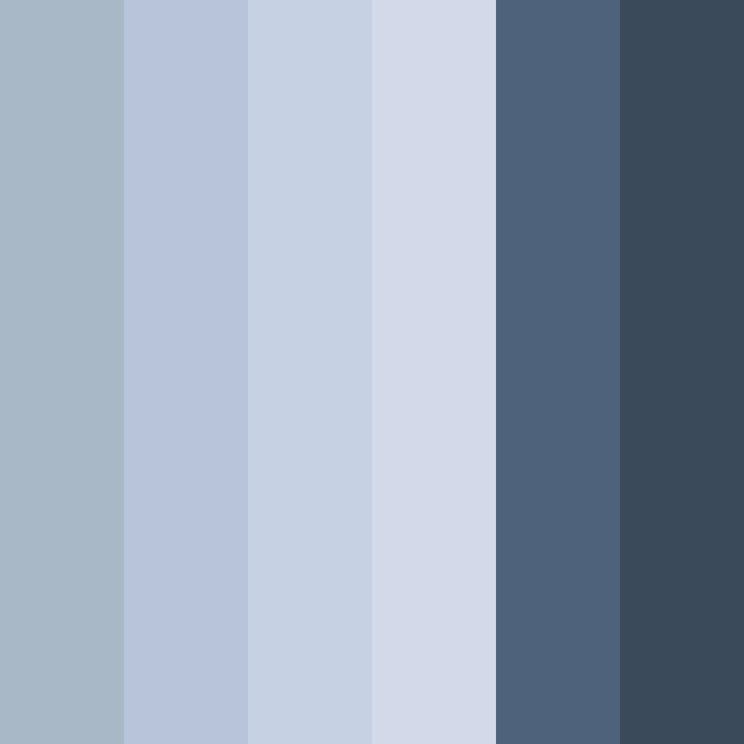 Download misty blue horizon color palette PNG image (square)