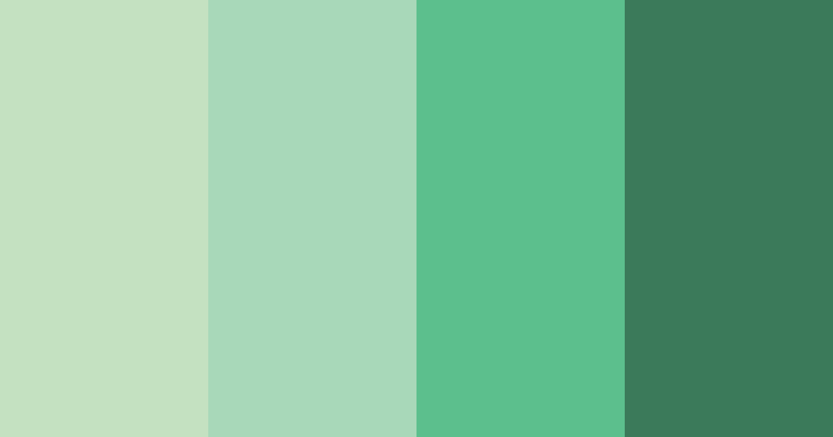 Download elegant green color palette PNG image (landscape)
