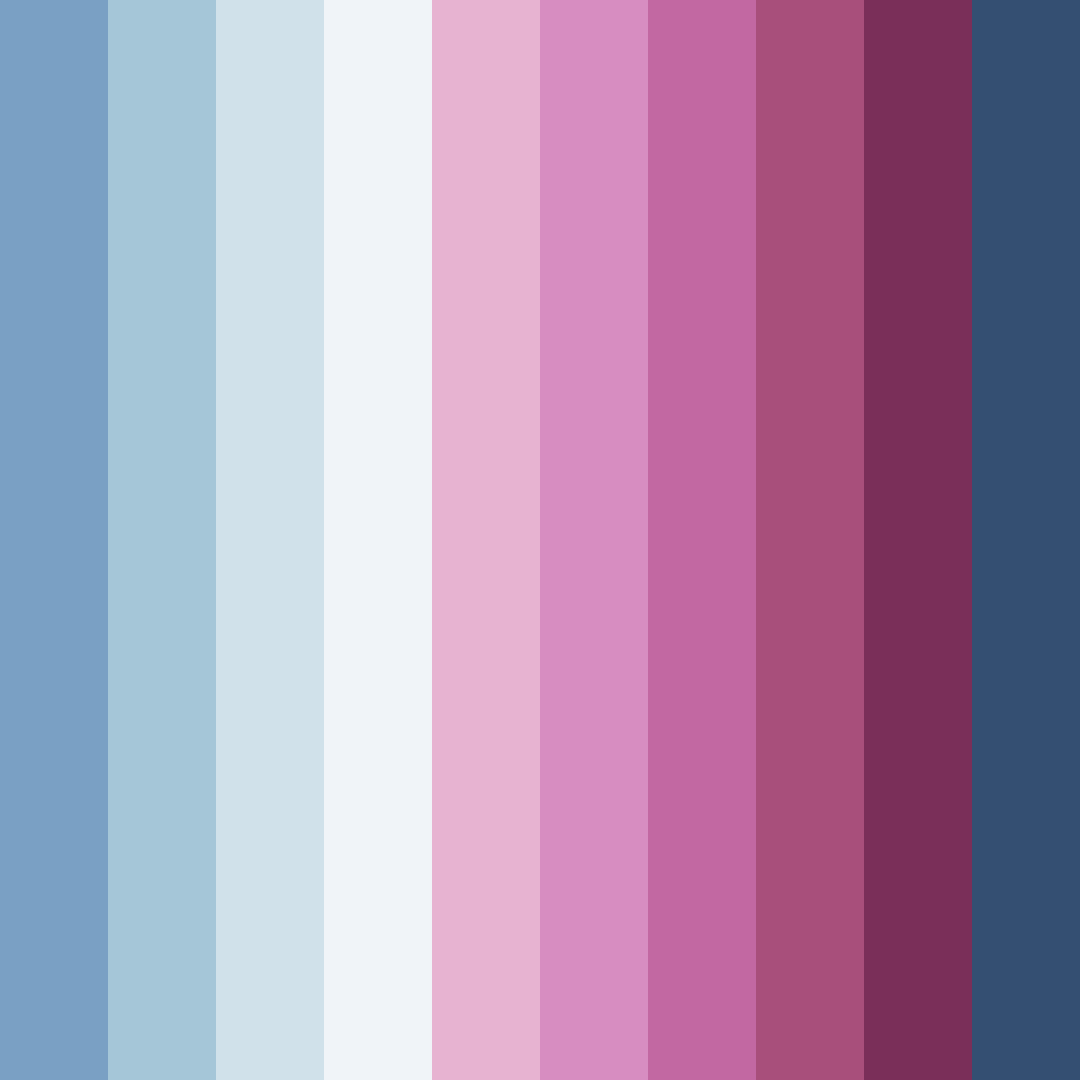 Download oceanic blossoms color palette PNG image (square)