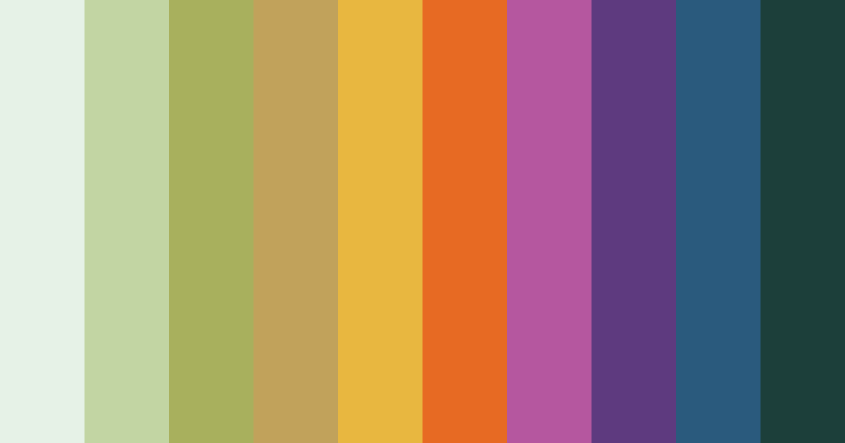 Download forest rainbow color palette PNG image (landscape)