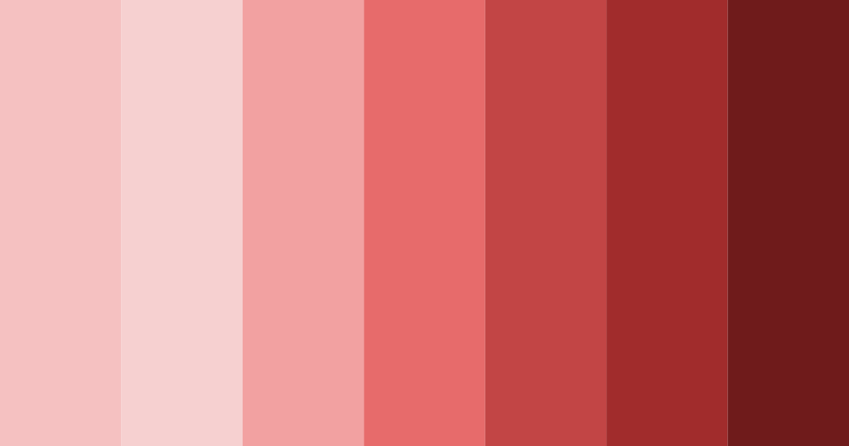 Download shades of red color palette PNG image (landscape)
