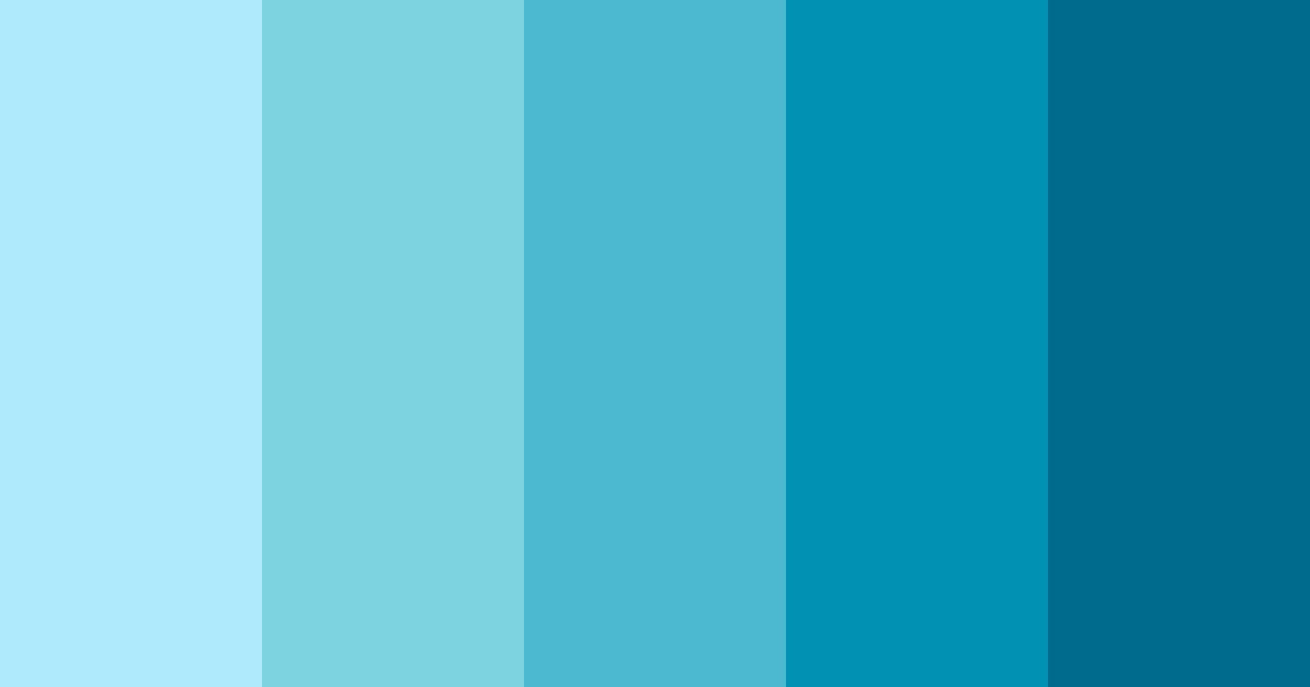 Download blue ocean dream color palette PNG image (landscape)