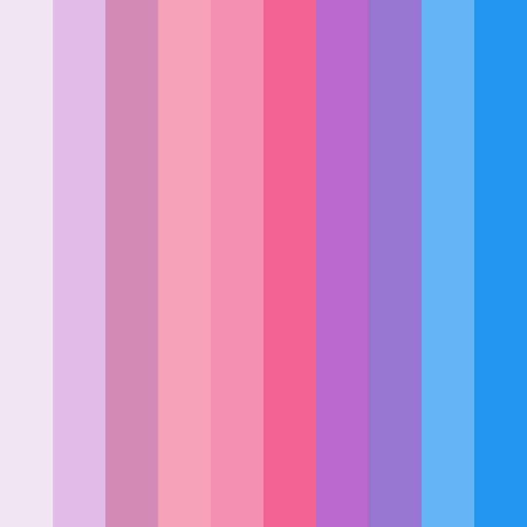 Download pastel pink to blue color palette PNG image (square)