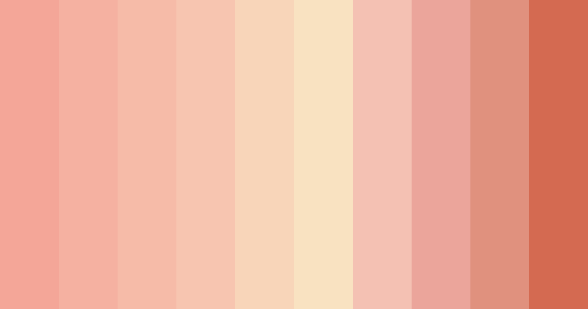 Download peachy hues color palette PNG image (landscape)