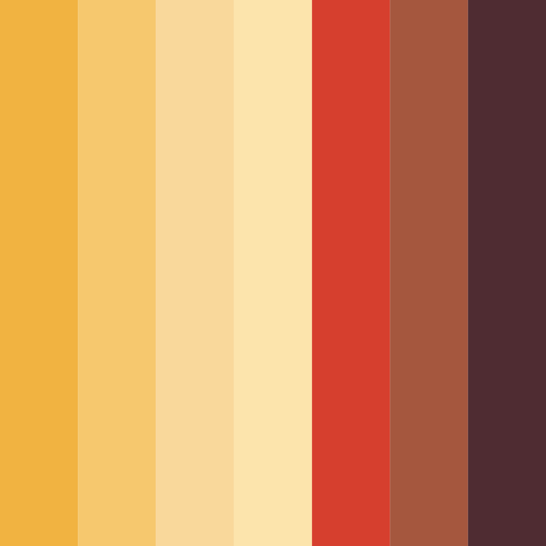 Download sunset orange color palette PNG image (square)