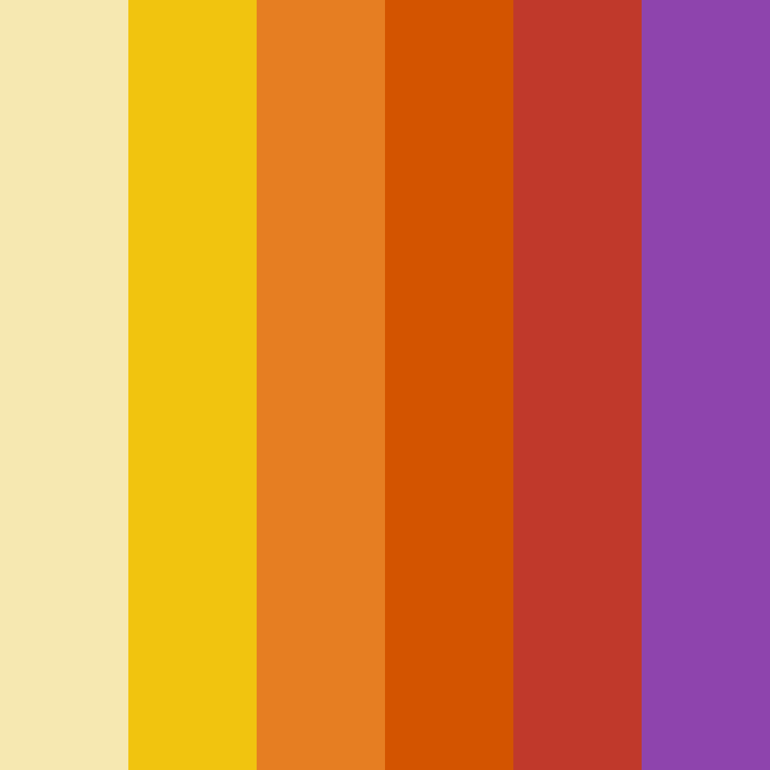 Download warm orange color palette PNG image (square)