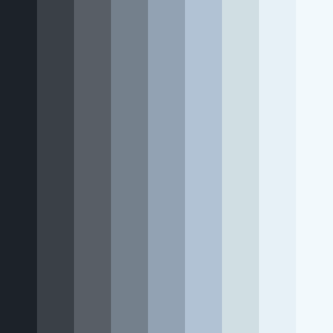 Download cool blue color palette PNG image (square)