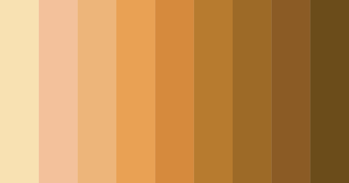 Download caramel shades color palette PNG image (landscape)