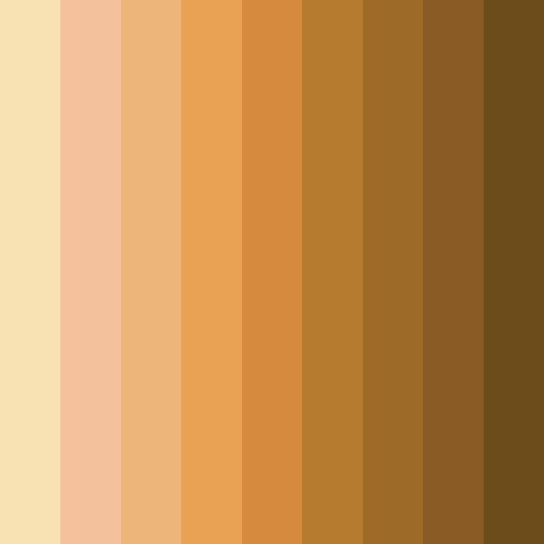 Download caramel shades color palette PNG image (square)