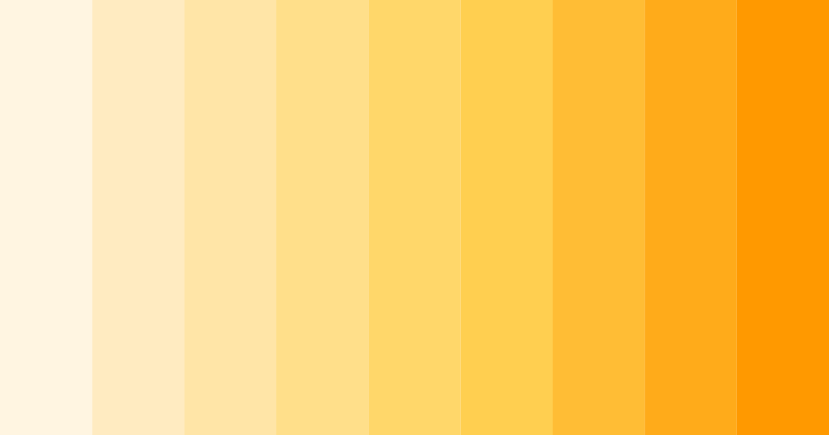 Download creamy sunshine color palette PNG image (landscape)