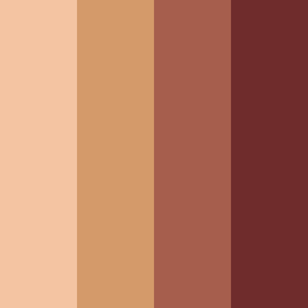 Download caramel red shades color palette PNG image (square)