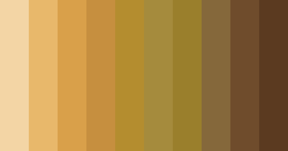 Download toffee brown color palette PNG image (landscape)