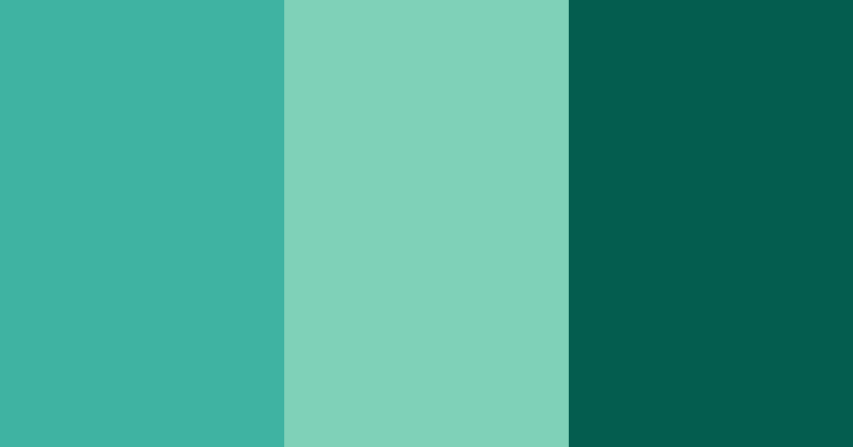 Download shades of teal color palette PNG image (landscape)